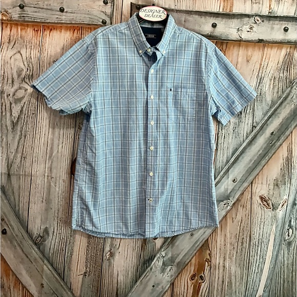 Izod Other - Men’s IZOD Blue Plaid Button Down Shirt Size Large VGC!